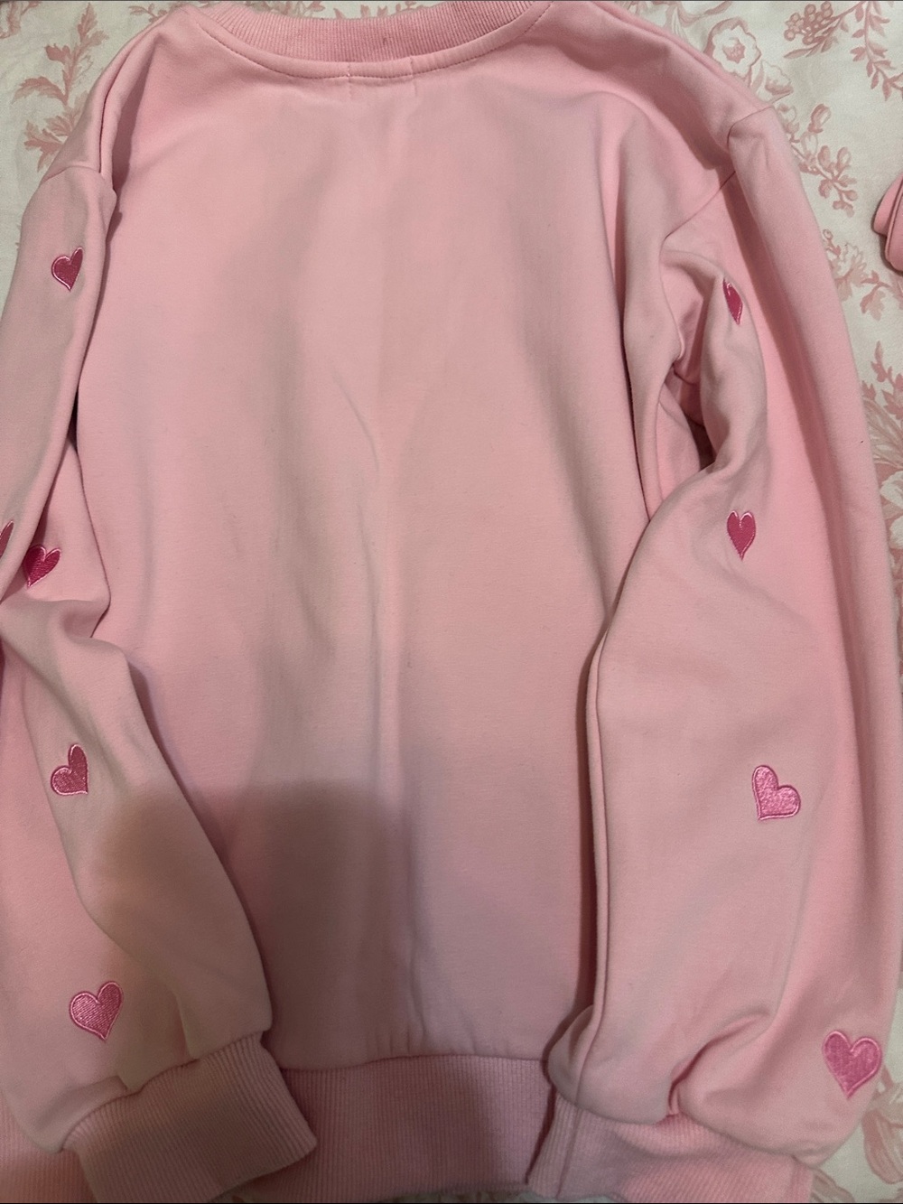 Lola + The Boys Pink Heart Embroidered Kids Pajama Set - Picture 5 of 13